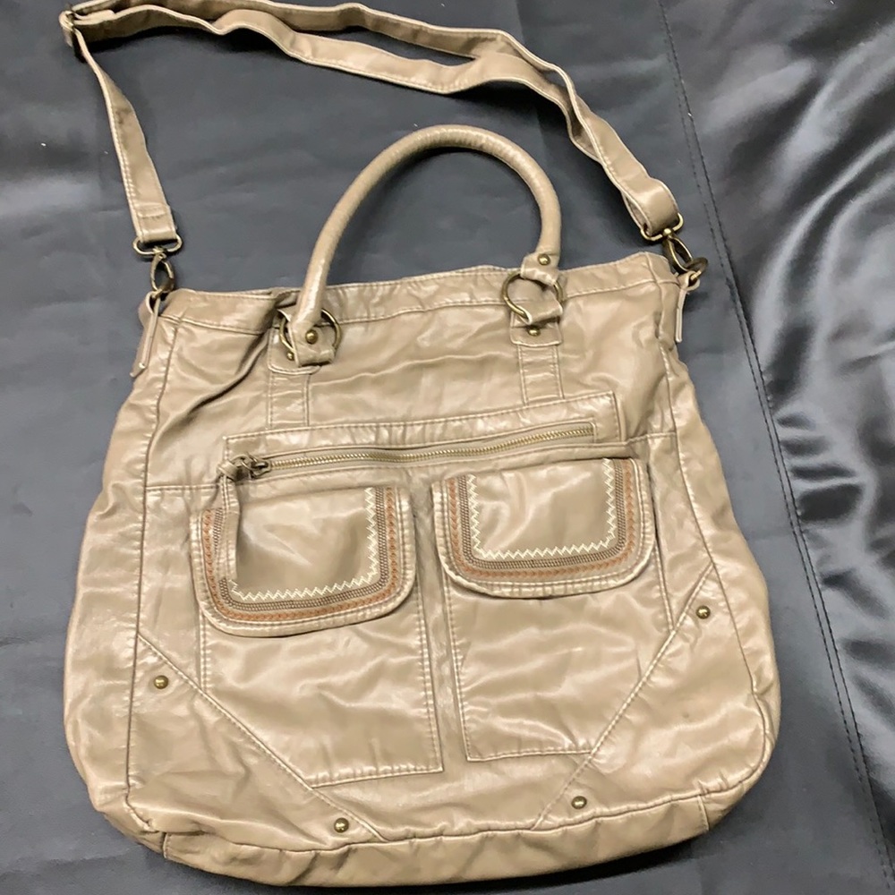 Cute Khaki colored Crossbody or handle bag